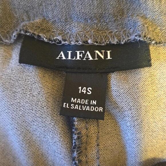 Alfani Women's Casual Chino Pants - Size 14S - Grey - Picture 4 of 8